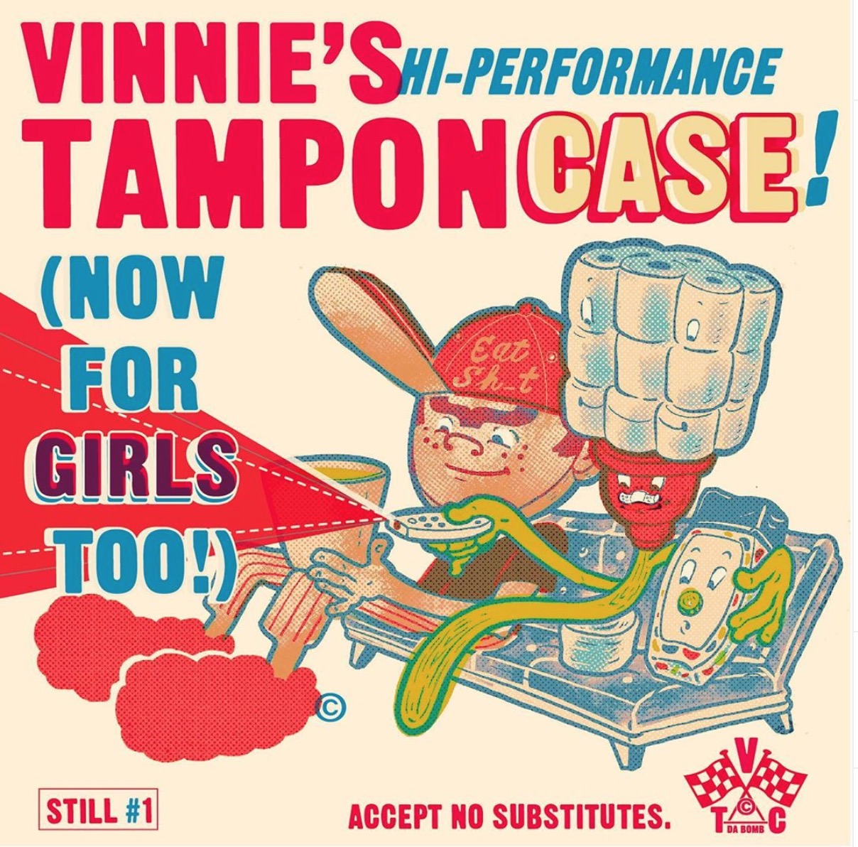 Vinnie the Tampon Case Disributor press